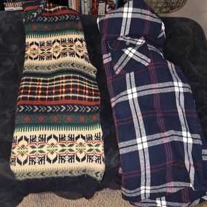 Mens Plaid and Patterned Sweater Bundle Size Small